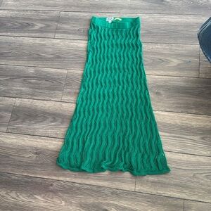 Green Open Stitch Sweater Maxi Skirt - Future Collective with Jenee Naylor xxs